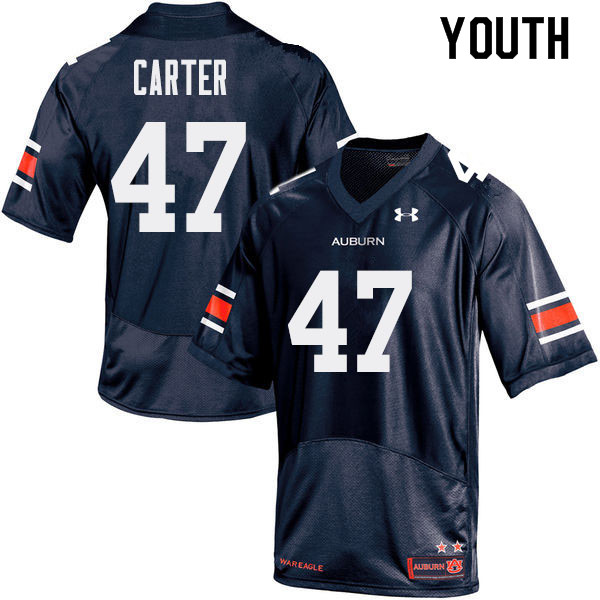 Youth Auburn Tigers #47 Craig Carter College Football Jerseys Sale-Navy